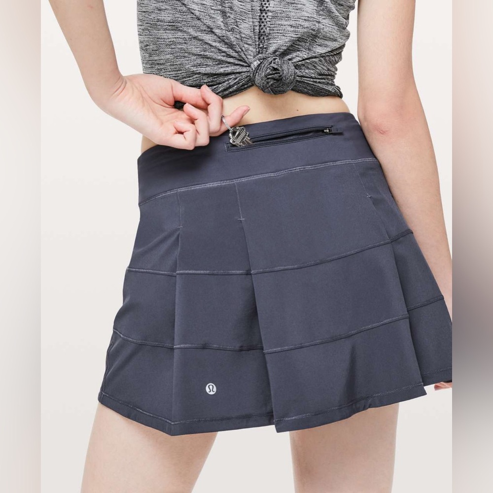 Lululemon Pace Rival Skirt (Tall) *4-way Stretch 15" Cadet Blue dark navy blue